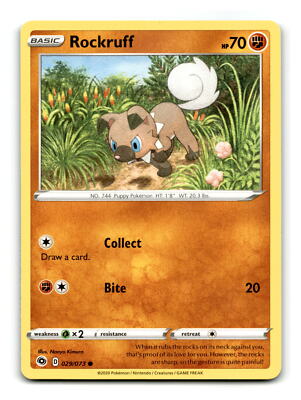 Rock Ruff Common Card Rockruff - #29/73 - Common - Pokemon Card-LP | eBay