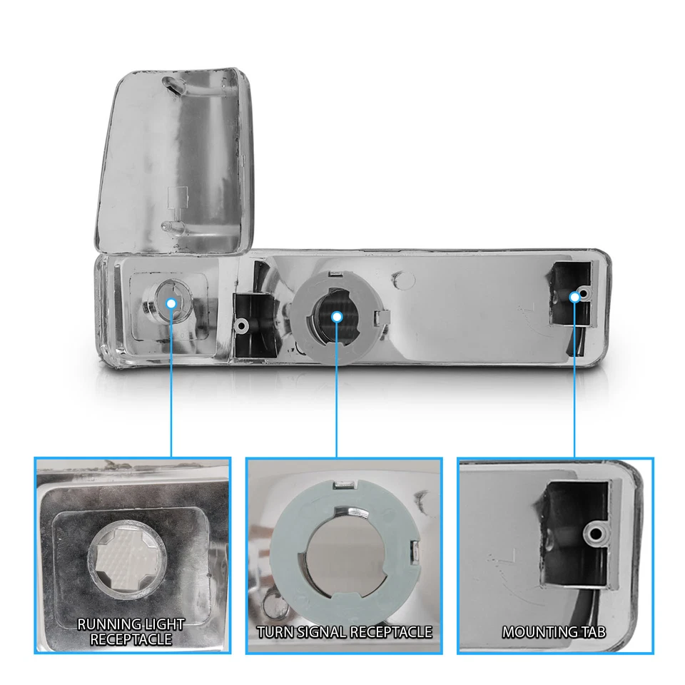 Luces de esquina de parachoques de señal clara para Dodge Dakota 1991 1992 1993 1994 1995 1996 Foto 3 de 4