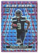 2022 Panini Mosaic Blue Chips Purple /49 Kenneth Walker III #BC-13 RC Seahawks