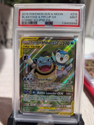 Blastoise & Piplup-GX graded PSA 9 for sale on eBay
