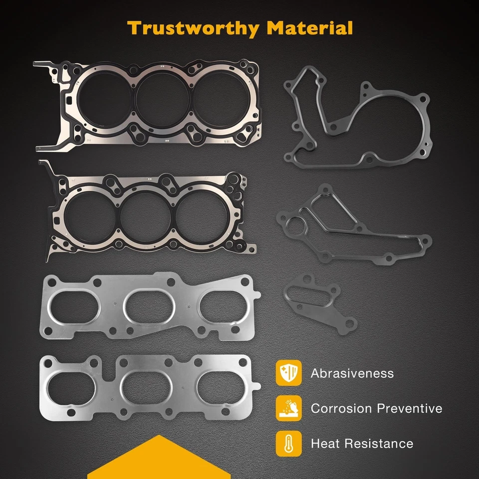 Juego de juntas de culata de 3,3 L para 10-23 Kia Sorento Cadenza Sedona Hyundai Azera Santa Fe Foto 2 de 4