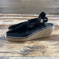 Toni Pons Womens Sandals Ter Sling Back Espadrilles Shoes Black Size 40 US 9