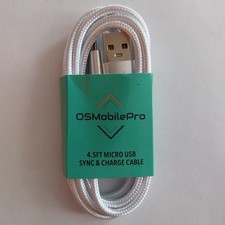 4.5 Foot Micro USB Sync And Charging Cable, Brand New, Still In Original Package
