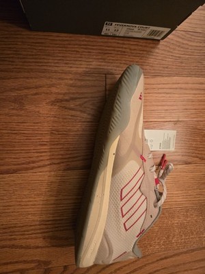 adidas Men's Fevernova Court IF9940 Indoor Soccer Shoes Beige/Tan Red, Size 11
