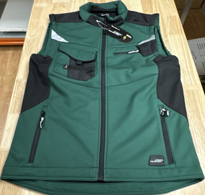 James & Nicholson Cordura Arbeitsweste JN845 dunkelgrün und schwarz XS Herren