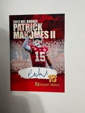 2017 NFL Rookie Patrick Mahomes II Auto Rookie Card # 15. rookie card picture