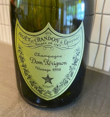 Dom Perignon - Champagne Bottle   Vintage 1998   Empty + Display 