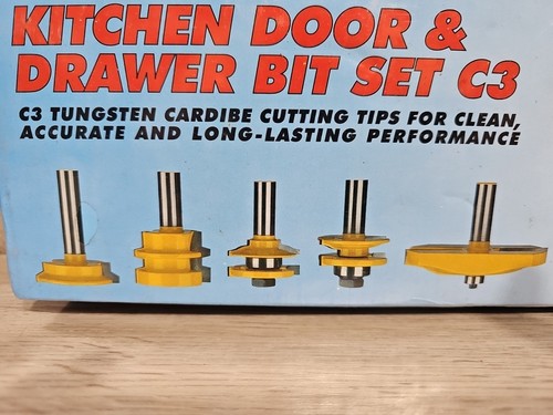 Router Bit Set Kitchen Door & Drawer Router Bit Set C3 90011 NOS - Picture 3 of 8
