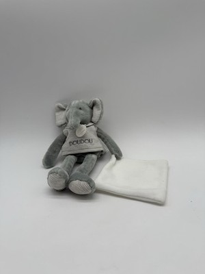 Doudou et Compagnie SWEETY Elephant Plush Waffle Hoodie Shirt Baby Lovey