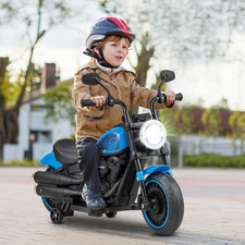 Kids Ride-on Electric Motorcycle w/ Removable Training Wheels, LED Headlight