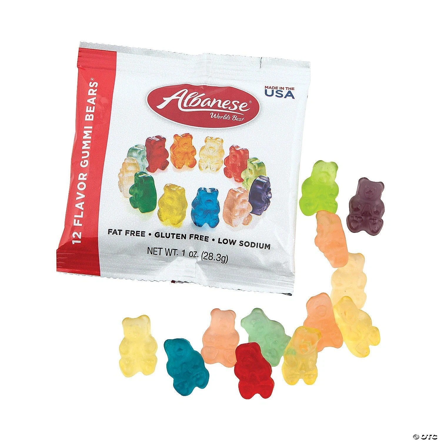 Albanese World's Best Gummi Snack Packs, 12 Flavor Gummy Bears Candy (2 Pounds)