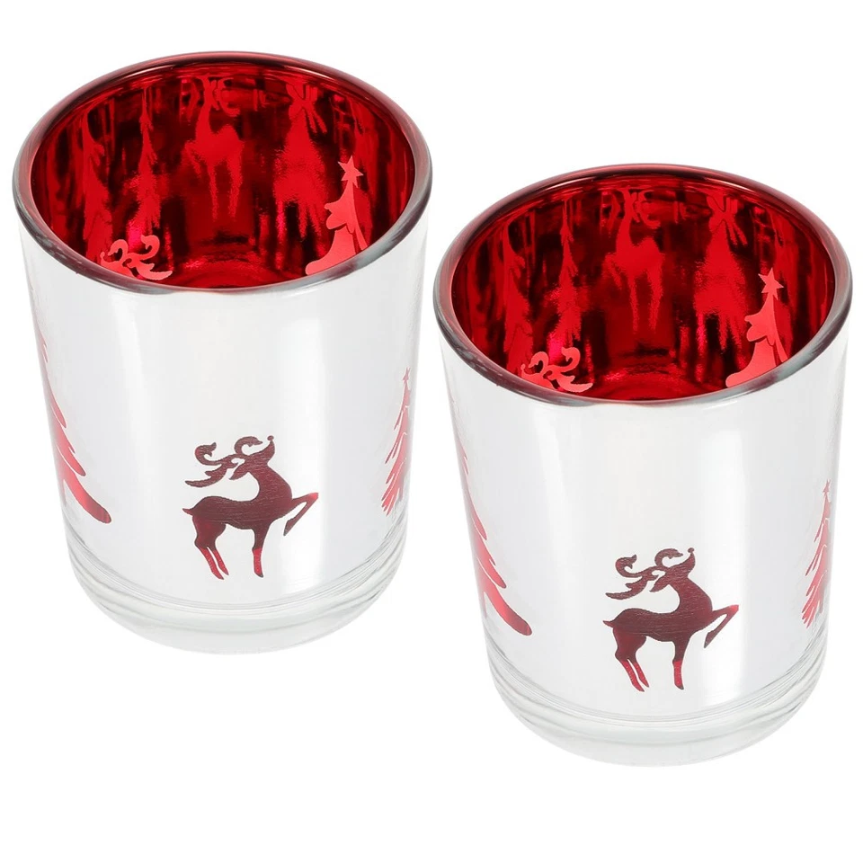 1 Set 2 Stück Weihnachtsfeier Dekore Aromatherapie Kerzenhalter Kerzenbecher - Bild 3 von 4