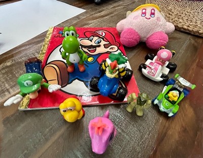Super Mario Lot Kirby Back Pack Clip, Cars and Figures