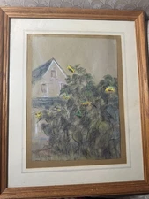 Sally Beckler Ryan  "Home Landscape Scene" Pastel Painting - Signed And Framed