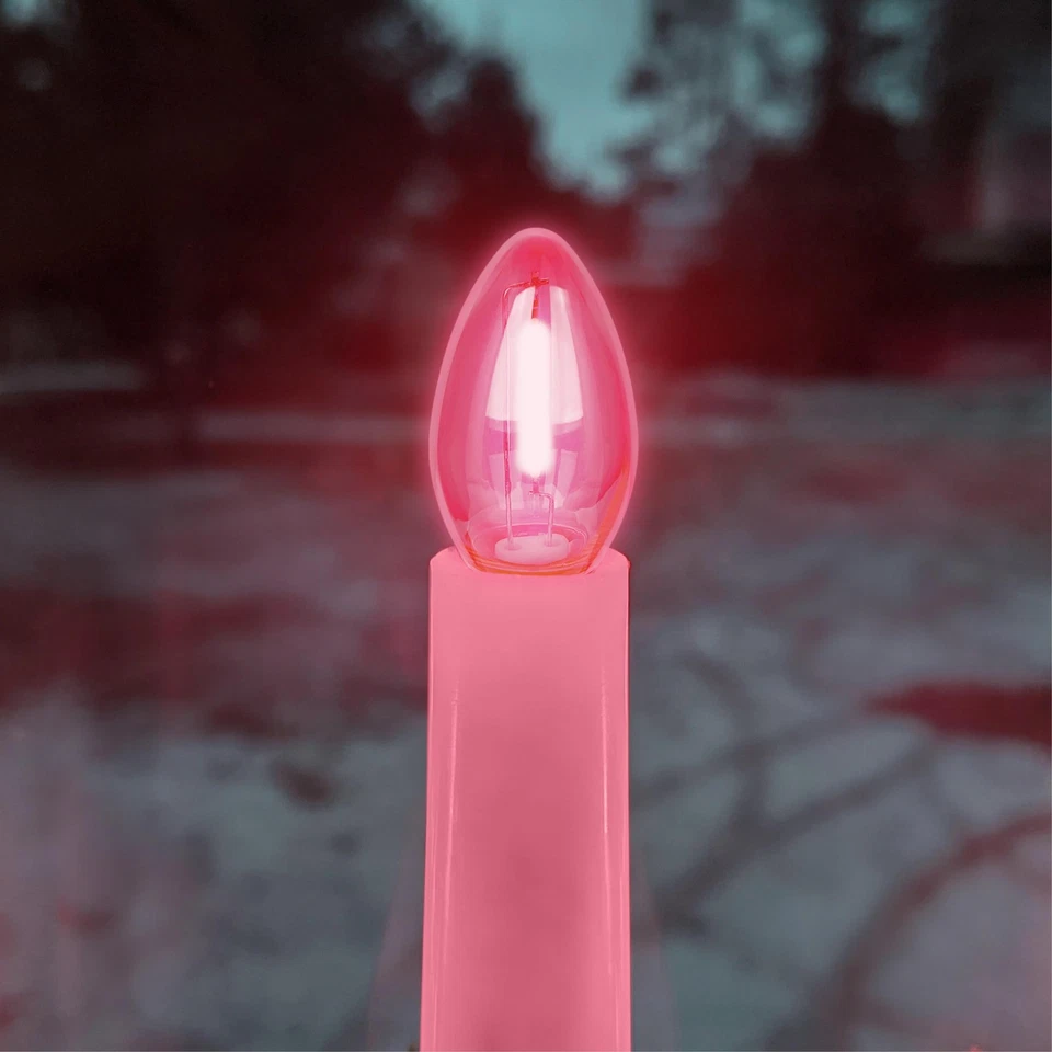 Westinghouse 0.6 Watt (7 Watt Equivalent) Pink C7 Omni Filament LED Light Bulb C - Image 2 of 4