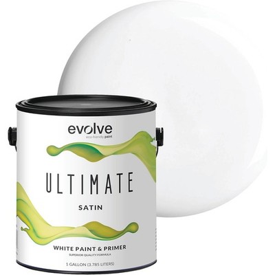 Evolve Ultimate Paint & Primer in White for Interior & Exterior House Paint Sati