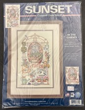 RARE Sunset Cross Stitch Kit In the Garden Li...