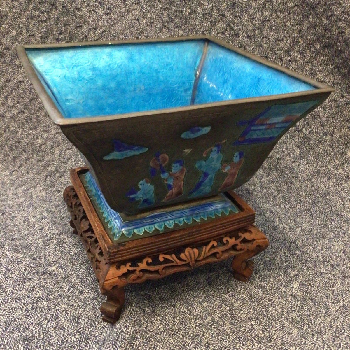 中国风景泰蓝壶| eBay