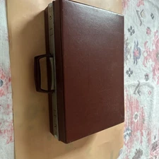 (#N69).  Samsonite vintage Red hard shell briefcase.