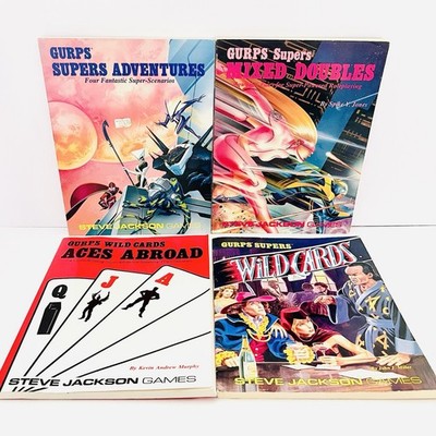 GURPS Supers Roll Playing System Lot of 4 Adventures and Supplements RPG