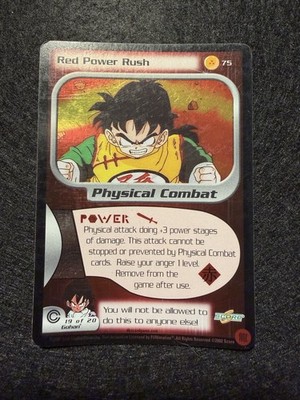 DBZ Dragon Ball Z FOIL Red Power Rush 75 CCG Limited Trunks Saga MP Reforged