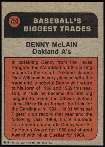 Tarjetas de béisbol 1972 Topps 601-787 (P-NM) - tú eliges - completa tu conjunto - Imagen 223 de 283