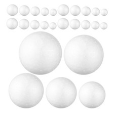 100 Pcs Craft Foam Balls White Polystyrene Spheres for School Art and Ornaments