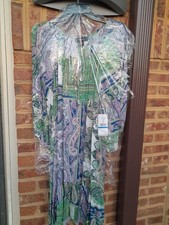 Karen Kane XL Women's Paisley Print Long Sleeve Dress NWT Ruffle Hem