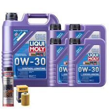 Motoröl 0W30 LIQUI MOLY Synthoil Longtime 9L+HENGST Ölfilter +Ölschlammspülung