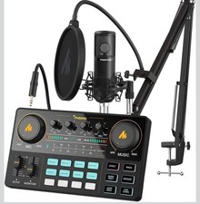 Maono Podcast Equipment Bundle Audio Mixer AM 200 S6