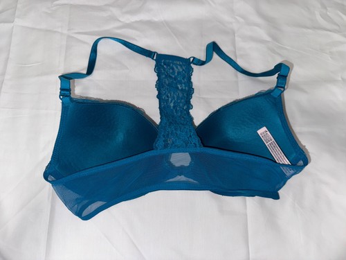 Sujetador push up turquesa con cordones Victoria’s Secret talla 34C - Imagen 2 de 3