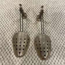 EKCO Shoe Tree Stretchers VTG Metal Fully Adjustable Shapers Chrome US 1940s-60s
