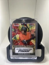 2025 Leaf Vivid Bright & Shiny Sam Basallo 1/1 Proof Gold Refractor