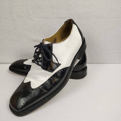 Stacy Adams Two-Tone Black and White Oxfords Atticus Two-Tone Wing Tip Oxford by Stacy Adams – Levine Hat Dev main image 2