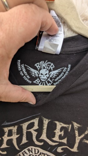 Harley D Men Sz Lg Black Skull Hand Crafted 2016 National Park Graphic T-shirt - Picture 8 of 14