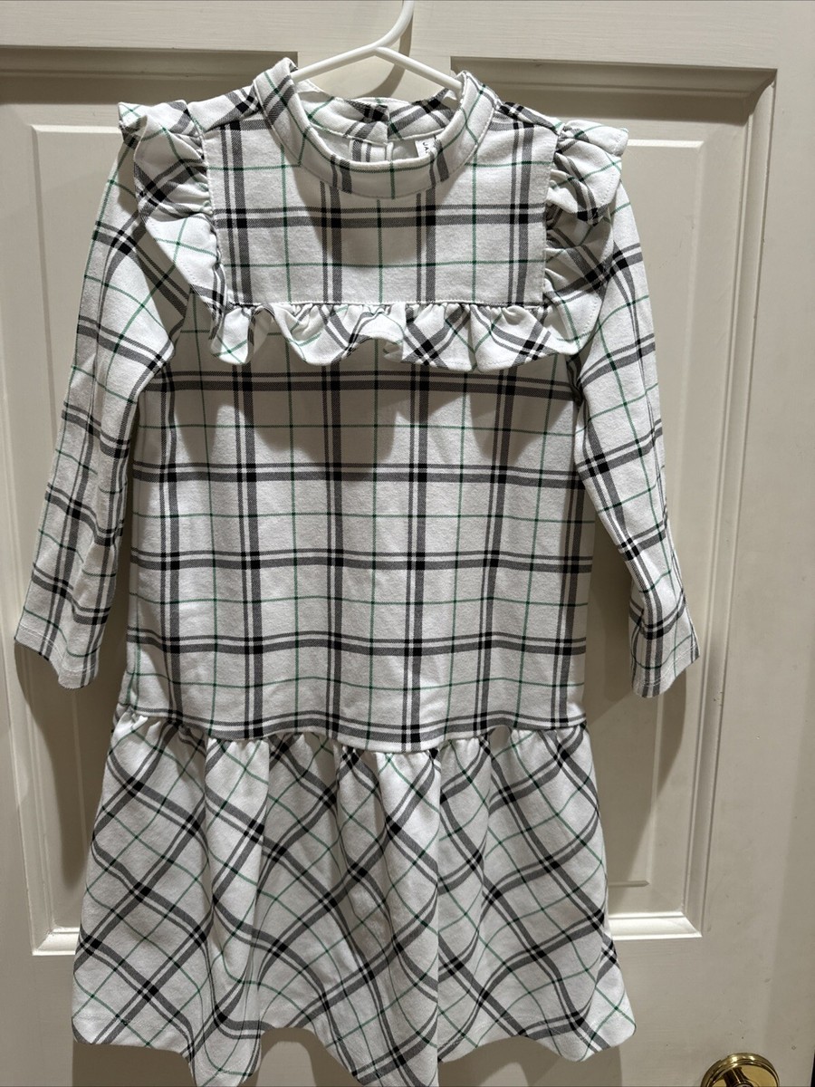 black dress and cream shoes Ashby Dress in Bright White with Cadet Blue Stripe XS main image 0