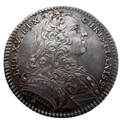 Jetons FRANKREICH Jeton 1739 LOUIS XV - MITTIT DE PECTORE CURAS Silbermedaille - Bild 1 von 3