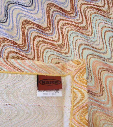 MISSONI HOME 2 SETS PLACEMAT + NAPKIN EMBROIDERED CHAIN STITCH GERALDINE T60 - Picture 6 of 8