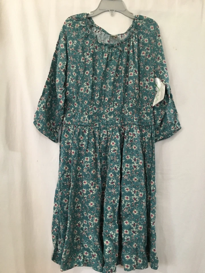 NWT Oshkosh Floral Dress Girls Size 10,12  green - Image 3 of 4
