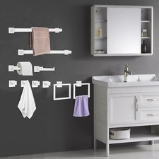 Bathroom Towel Bar Sets Home Wall Mounted Stainless Steel Storage Shelf Kits