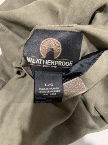 VTG Weatherpoof Sz L Full Zip Faux Suede Fleece Lined Reversible Vest w/Pockets - Picture 13 of 15