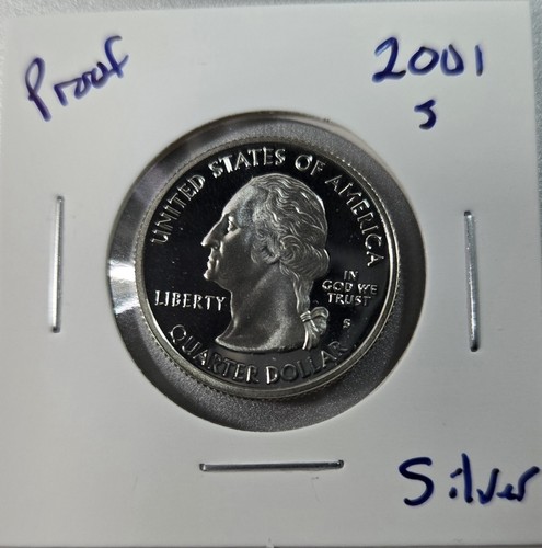 2001 S Proof State Quarter ~ VERMONT ~ 90% Silver - DCAM GEM - 第 1/2 張圖片