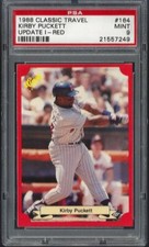 1988 Classic Travel Update I Red #164 Kirby Puckett Twins PSA 9 Mint 21557249