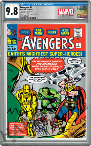 MARVEL COMICS - AVENGERS #1 - SILVER FOIL - CGC 9.8 MINT/NEAR MINT - WITH TIN - Picture 1 of 3