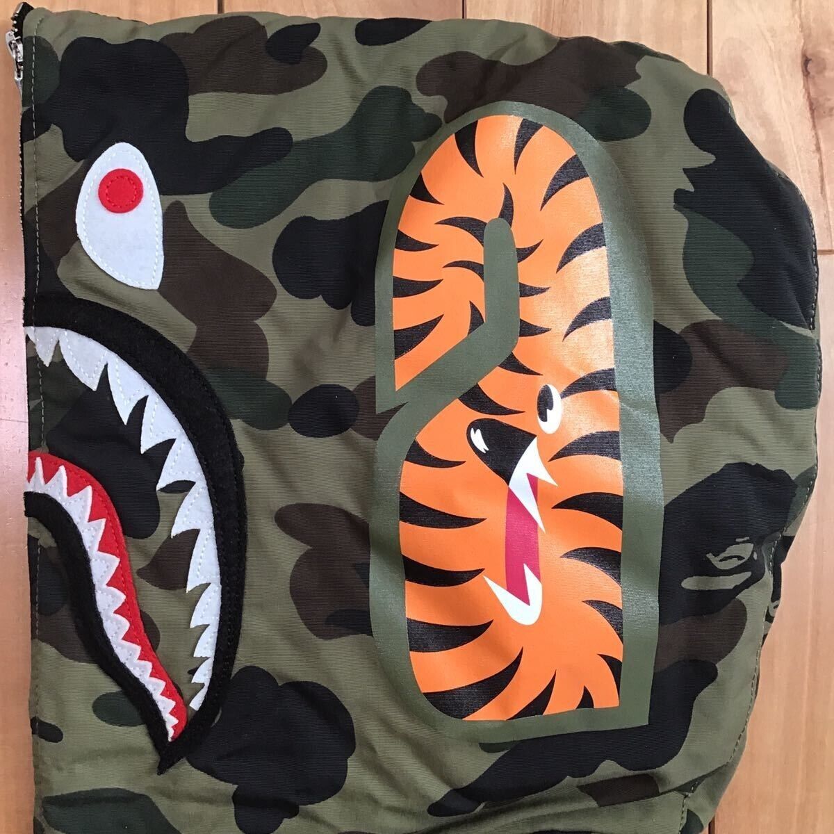 BAPE Shark full zip hoodie batting jacket 1st camo green A BAPE Shark full zip hoodie batting jacket 1st camo green A