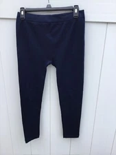 Unknown Navy Blue M/L Basic Comfort Stretch Soft, Fleece Lined Leggings