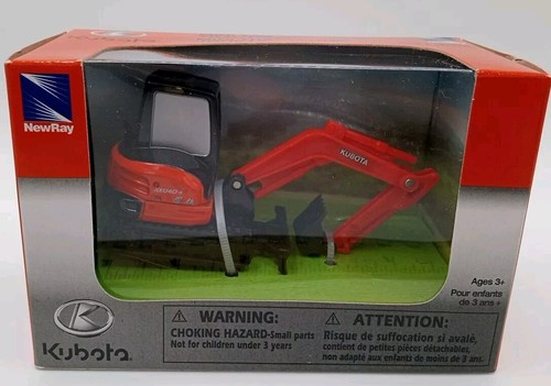 Kubota KX040-4 Mini Toy Tractors NewRay, PULL-BACK Reverse-Wind Spring Motor