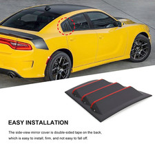 2 piezas para Dodge Charger 2011-2023 persianas laterales traseras persianas accesorios de cubierta de persiana