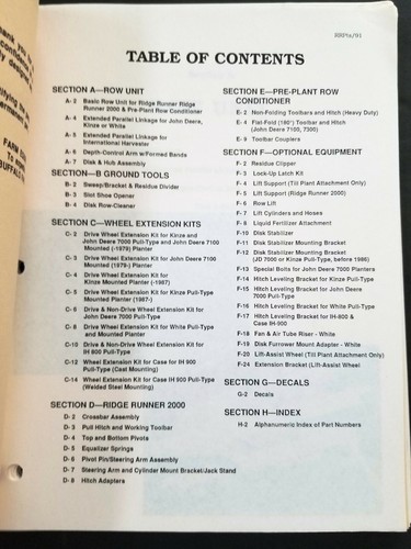 Buffalo Model 2000 Ridge Runner Till Plant Attachment Dealer Parts Book Manual - Picture 2 of 4