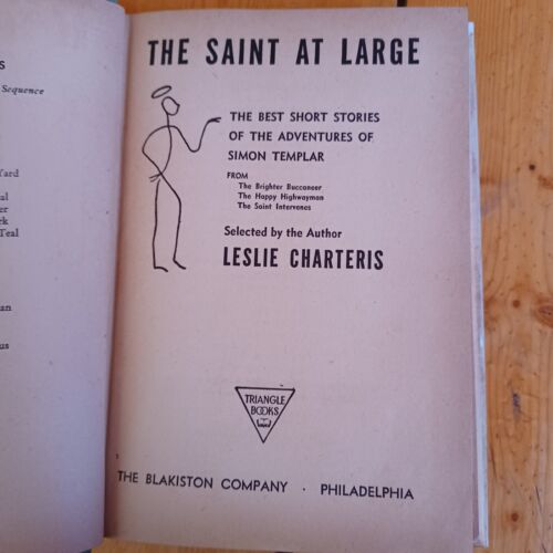 The Saint At Large by Leslie Charteris Blakiston Triangle Books 1945 - Picture 3 of 4